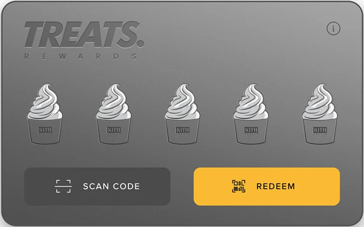 Treats Rewards card